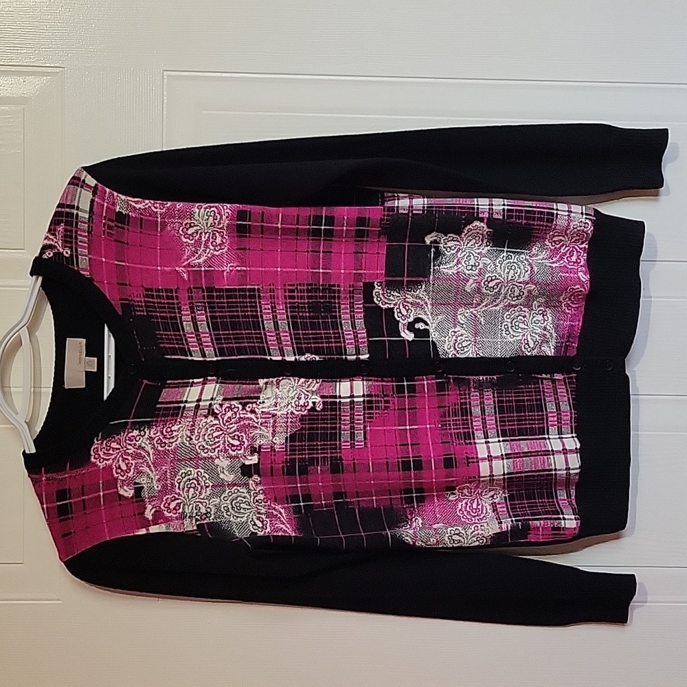 Moiselle Pink and Black Cardigan US 6 (small)